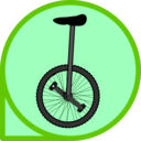 download Unicycle Icon clipart image with 90 hue color