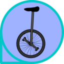 download Unicycle Icon clipart image with 180 hue color