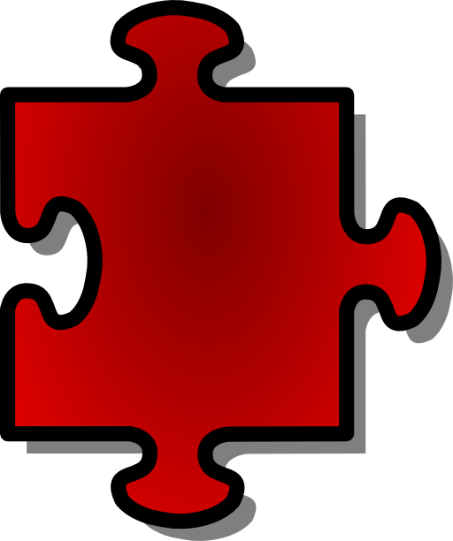 Red Jigsaw Piece 05