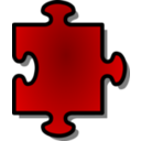 download Red Jigsaw Piece 05 clipart image with 0 hue color