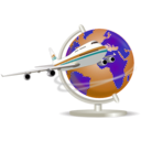 download Travel Globe clipart image with 180 hue color