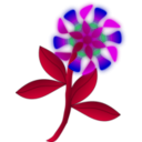download Strange Flower clipart image with 225 hue color