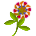 download Strange Flower clipart image with 315 hue color