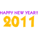 download Happy New Year 2011 clipart image with 45 hue color