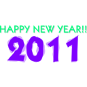 download Happy New Year 2011 clipart image with 270 hue color