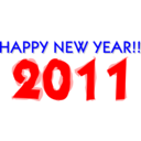 download Happy New Year 2011 clipart image with 0 hue color