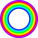 download 12 Color Rainbow Donut clipart image with 270 hue color