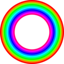 12 Color Rainbow Donut