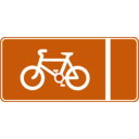 download Roadsign Cycle Lane clipart image with 180 hue color