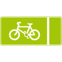 download Roadsign Cycle Lane clipart image with 225 hue color