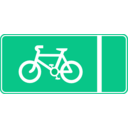 download Roadsign Cycle Lane clipart image with 315 hue color