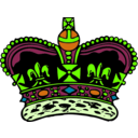 download Crown clipart image with 45 hue color