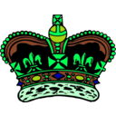 download Crown clipart image with 90 hue color