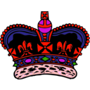 download Crown clipart image with 315 hue color