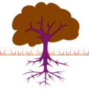 download Tree Branches And Root 01r clipart image with 270 hue color