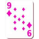 download White Deck 9 Of Diamonds clipart image with 315 hue color