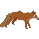 download Fox clipart image with 0 hue color