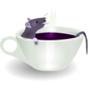 download Rat In Coffee clipart image with 270 hue color