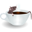 download Rat In Coffee clipart image with 0 hue color
