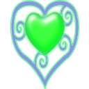 download Princess Crown Heart clipart image with 180 hue color
