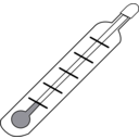 download Thermometer Cold Outline clipart image with 180 hue color
