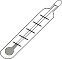 Thermometer Cold Outline