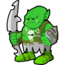 download Orc Warrior clipart image with 45 hue color
