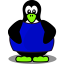 download Penguin With A Shirt clipart image with 45 hue color