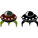 download Alien Spaceship Icon clipart image with 135 hue color