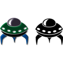 download Alien Spaceship Icon clipart image with 270 hue color