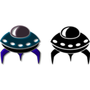 download Alien Spaceship Icon clipart image with 315 hue color