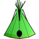 download Teepee clipart image with 90 hue color