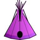 download Teepee clipart image with 270 hue color