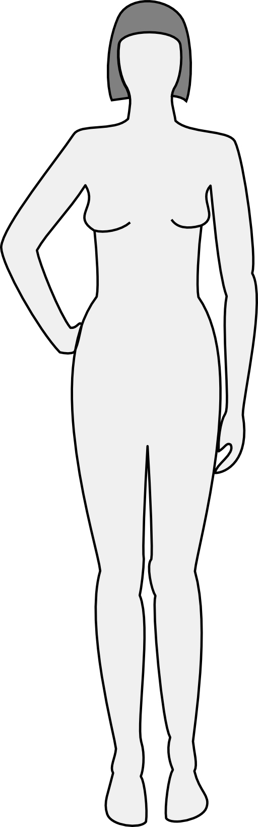 Female Body Silhouette Front Clipart | i2Clipart - Royalty Free Public