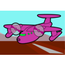 download Red Plane clipart image with 315 hue color