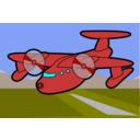 download Red Plane clipart image with 0 hue color
