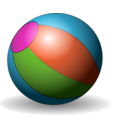 download Beachball clipart image with 315 hue color