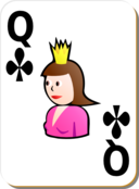 White Deck Queen Of Clubs