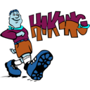 download Hiking clipart image with 180 hue color
