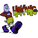 download Hiking clipart image with 225 hue color