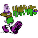 download Hiking clipart image with 270 hue color