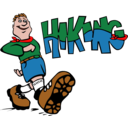 download Hiking clipart image with 0 hue color