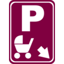 download Sign Parking For Perambulators clipart image with 90 hue color