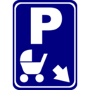 download Sign Parking For Perambulators clipart image with 0 hue color