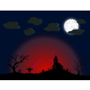 download Halloween Night clipart image with 315 hue color