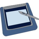 download Tablet clipart image with 0 hue color