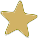 download Star clipart image with 180 hue color