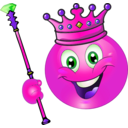 download King Smiley Emoticon clipart image with 270 hue color
