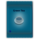 download Green Tea Sachet clipart image with 135 hue color