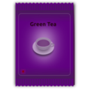 download Green Tea Sachet clipart image with 225 hue color